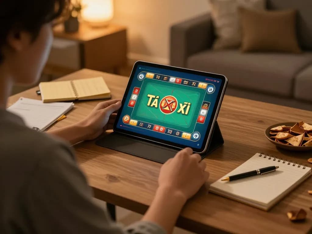 Tài Xỉu online gaming setup demonstrating the ease of play on taixiuonline8 in a cozy home environment.