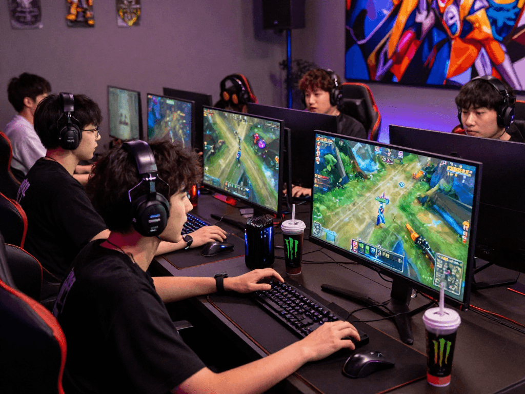 Exciting gaming atmosphere at http://oxbet-app.com with competitive players and vibrant setups