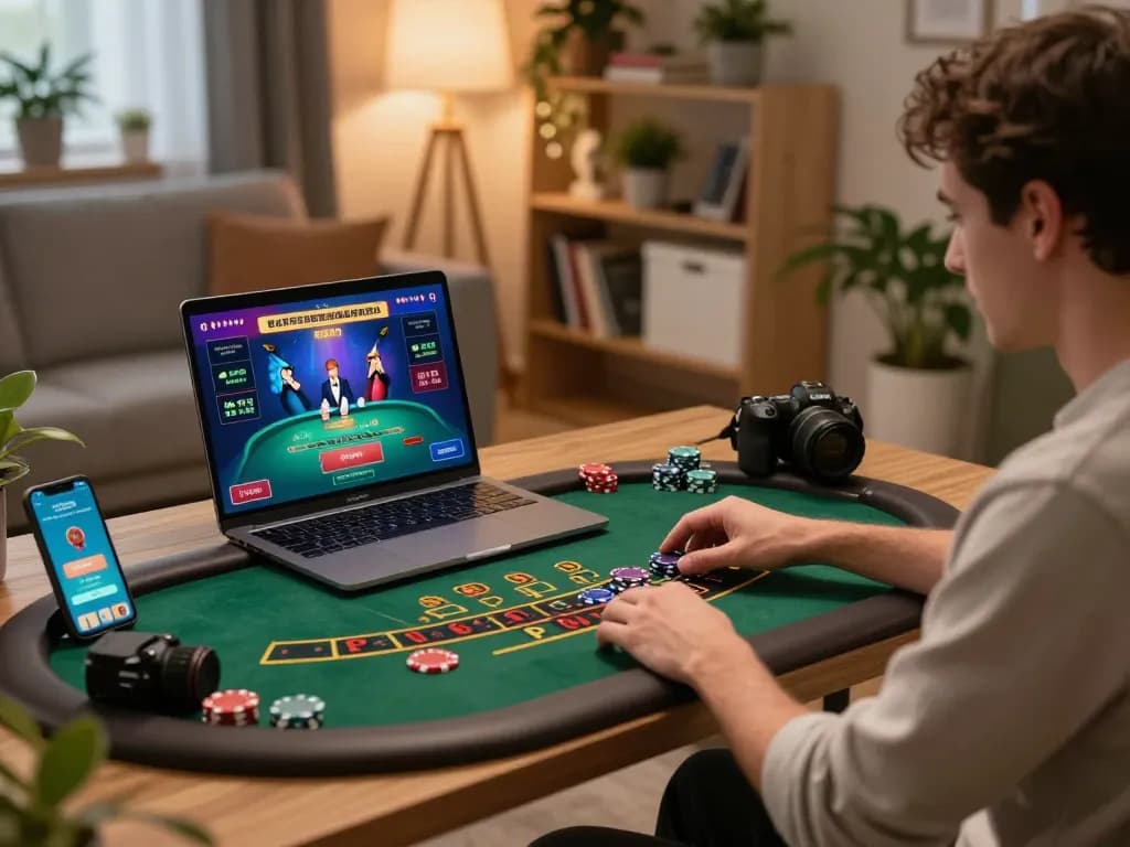 Online casino gaming scene of nhacaiuytinn showing vibrant player engagement at live blackjack.