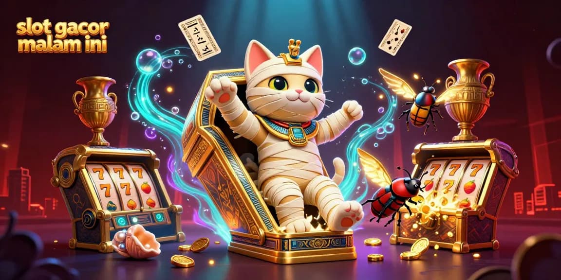 Win big with slot gacor malam ini through this vibrant, surreal casino scene.
