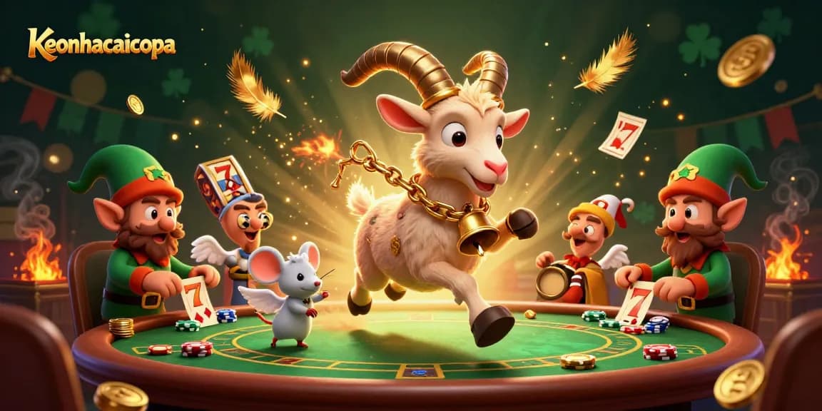 Betting excitement shines through keonhacaicopa's immersive casino scene with colorful characters and dynamic action.