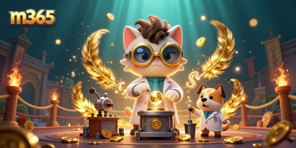 Experience the fun with m365 while winning gold coins in a vibrant casino scene!