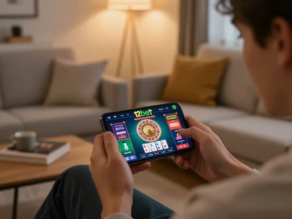 Trò chơi thú vị trên ứng dụng 12bet thể hiện hành động casino năng động trong một không gian ấm cúng tại nhà