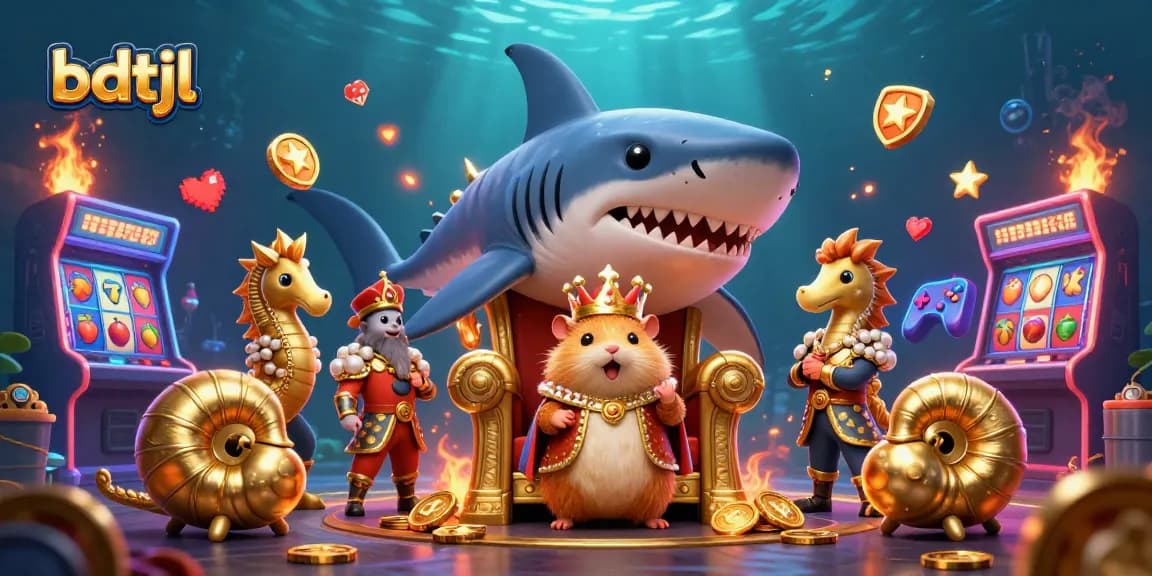 Engage with bdtjl as the golden hamster king rules over vibrant slots and casino games.