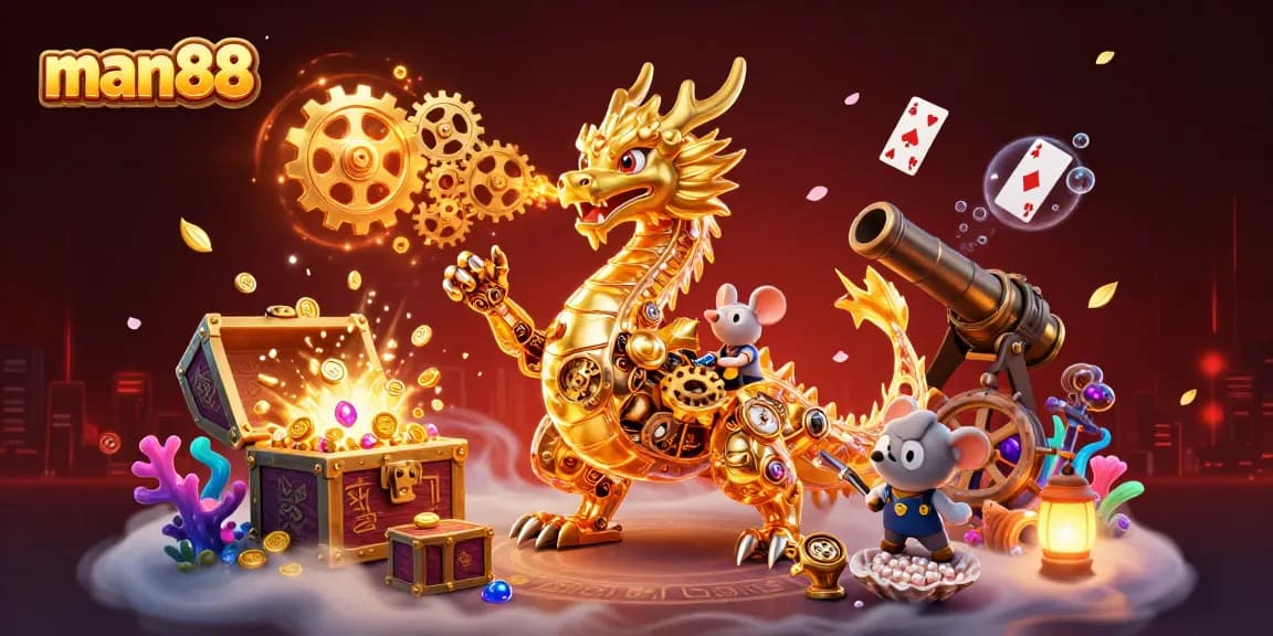 Experience thrilling wins at man88 with exciting games and dynamic golden visuals in casino action.