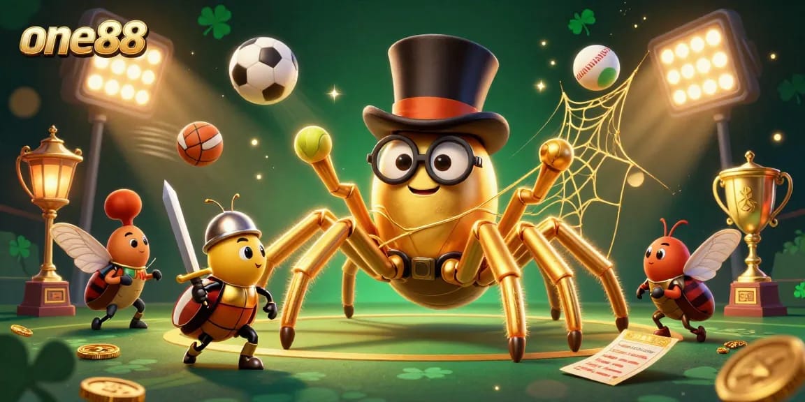 Experience thrilling action with one88's vibrant casino scene featuring dynamic characters and sports elements.