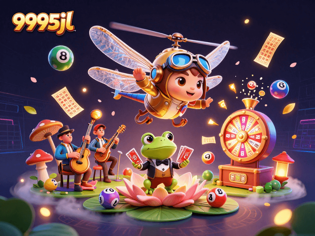 Experience thrilling gambling fun with 9995jl in an immersive casino scene featuring vibrant characters.