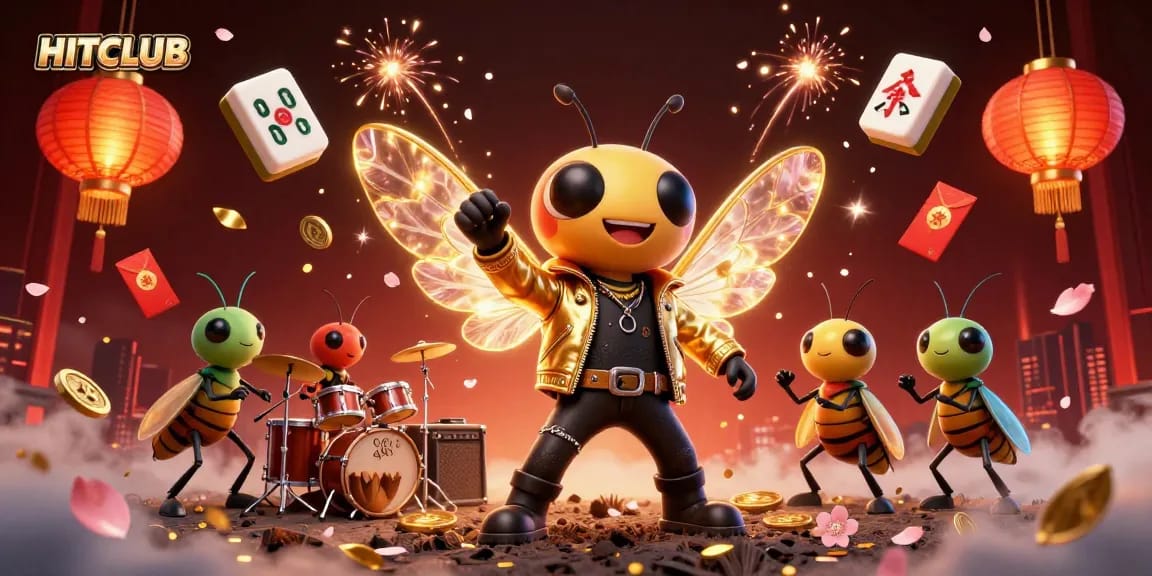 Experience the excitement of HITCLUB with a vibrant 3D casino scene, featuring dynamic characters and game elements.