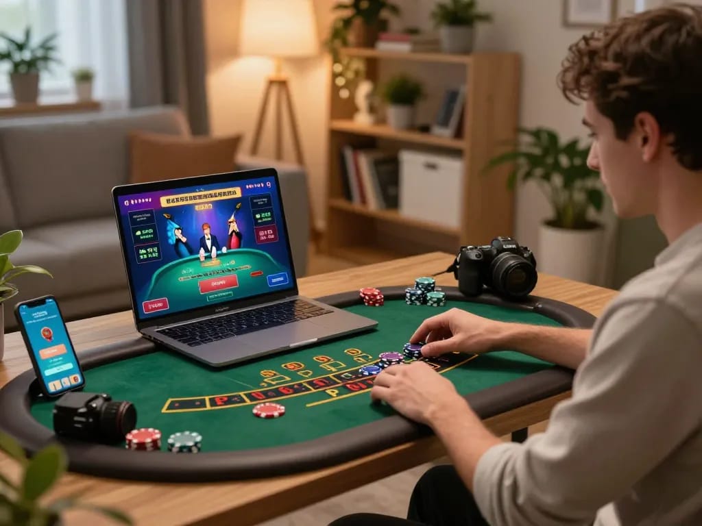 Online casino gaming scene of nhacaiuytinn showing vibrant player engagement at live blackjack.