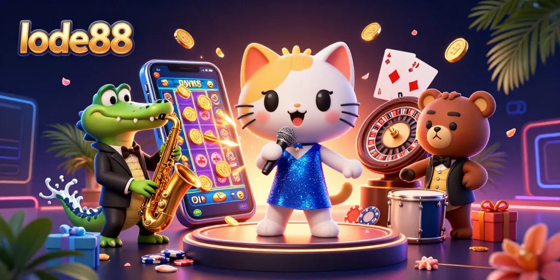 Experience vibrant lode88 gameplay with dynamic casino characters and exciting slot elements