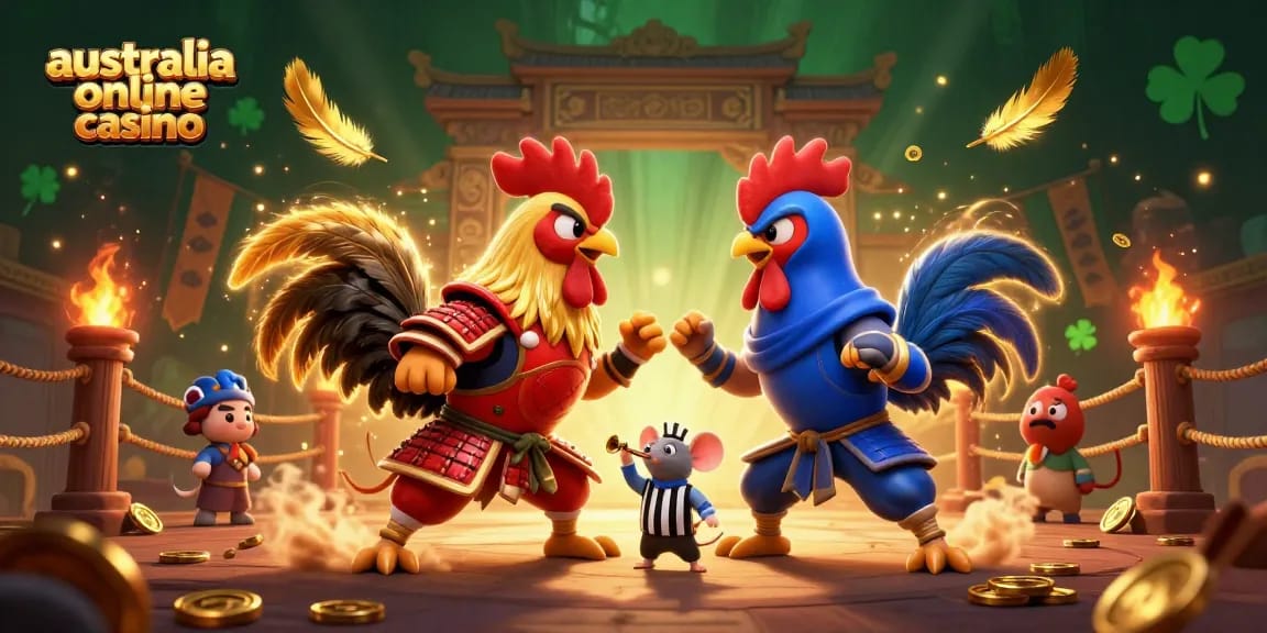 Experience thrilling matches like no other at this australia online casino, showcasing epic rooster battles.