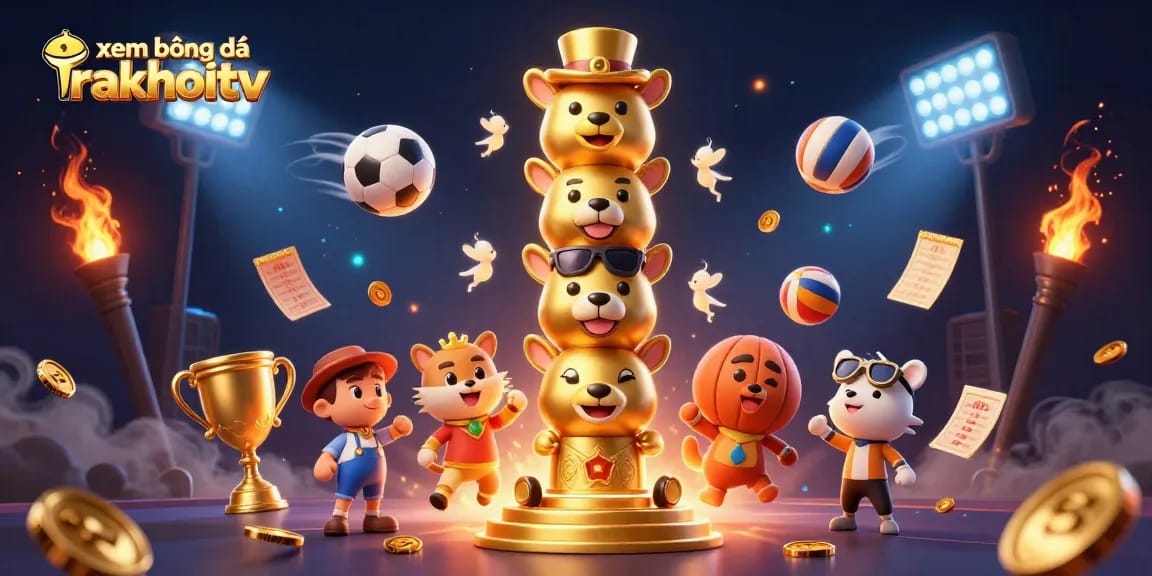 Experience xem bóng đá rakhoitv with vibrant sports elements and dynamic visuals in a captivating scene.
