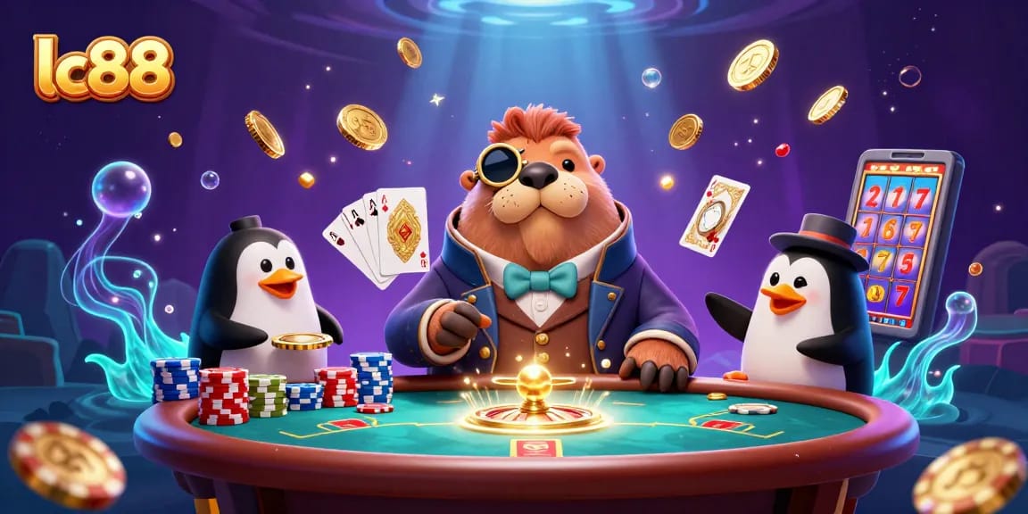 Experience exciting games at lc88 with vibrant characters and casino action in a rich underwater setting.