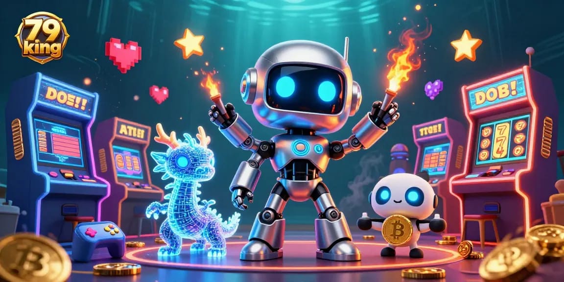 Engage in thrilling gameplay at 79 king with vibrant slot machines, jackpots, and a cyberpunk atmosphere.