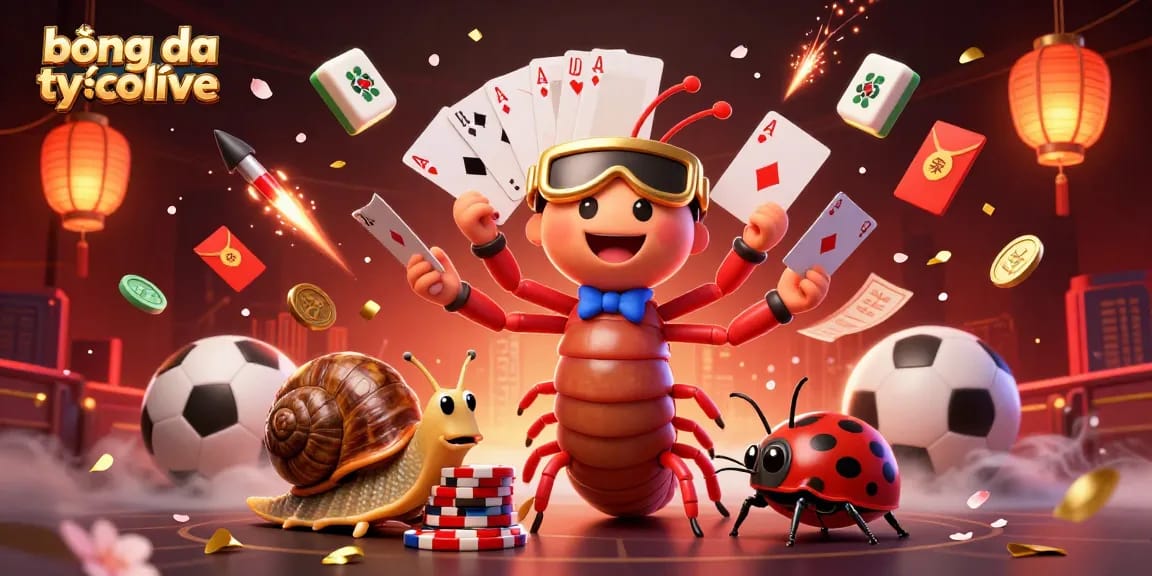 Experience bóng đá trực tuyến socolive with vibrant characters and dynamic casino elements in a detailed illustration.