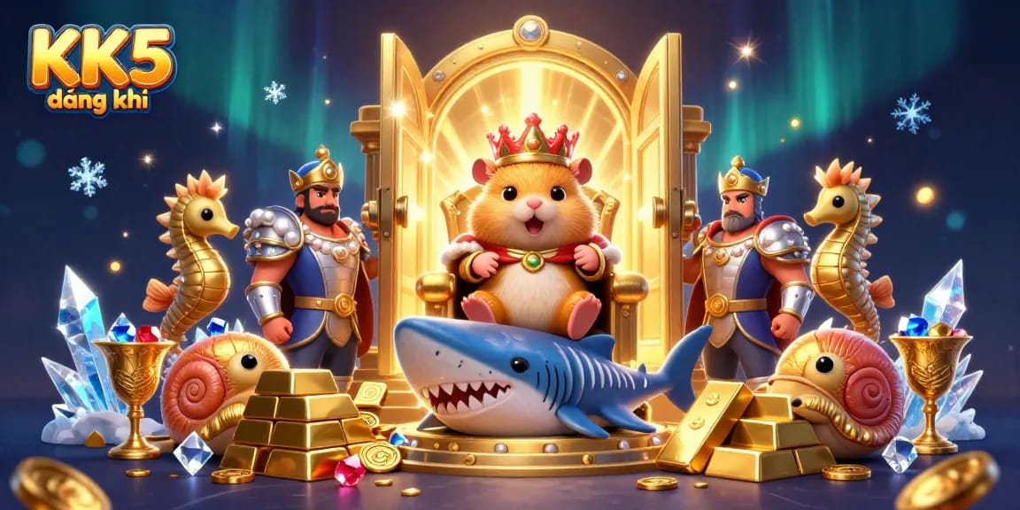Engage in the thrilling world of KK5 đăng ký, where golden hamster king reigns amid treasure and gaming excitement.