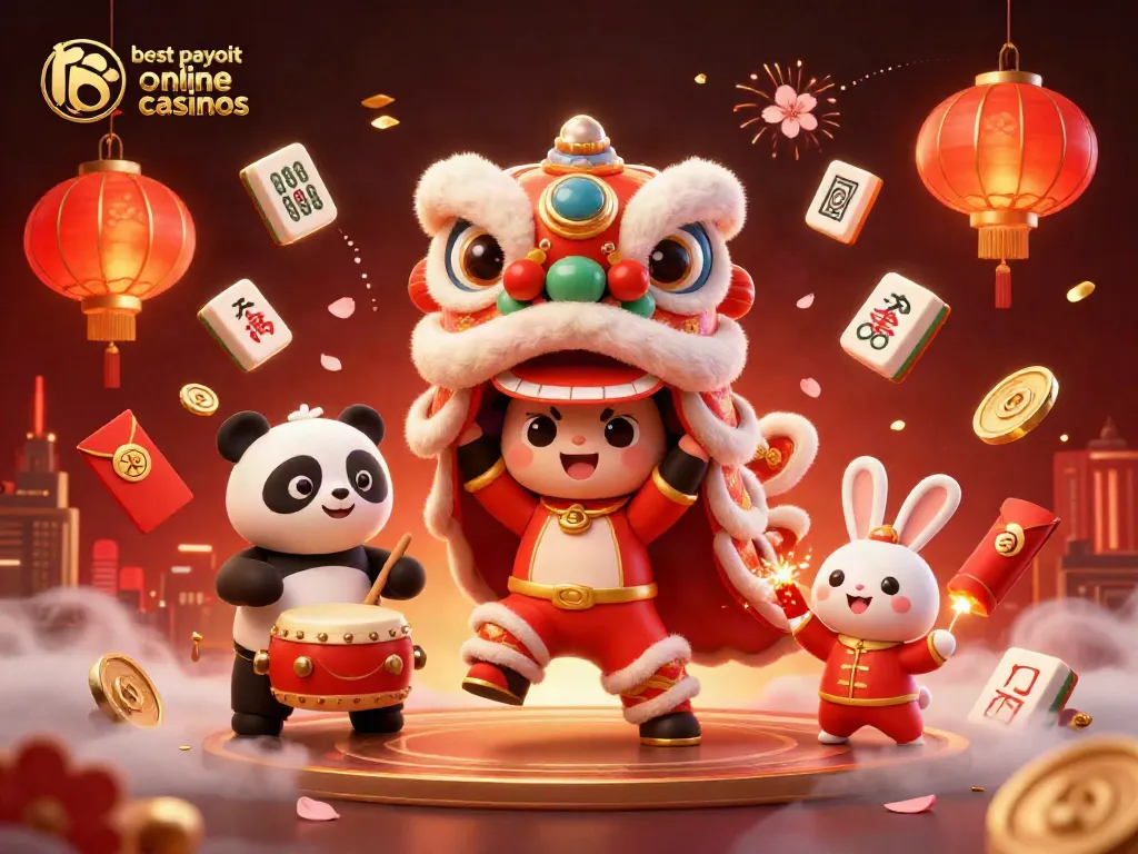 Experience the thrill of best payout online casinos with lively characters and casino-themed elements.