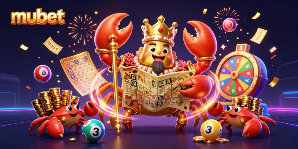 Experience exhilarating gameplay with MUBET's vibrant world of betting featuring a golden crab emperor.