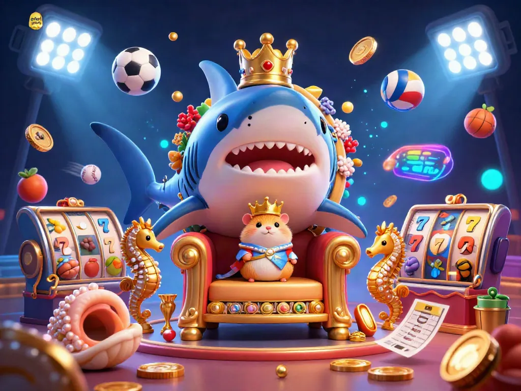 Experience thrilling slot gacor action with a golden hamster king in a vibrant casino scene.