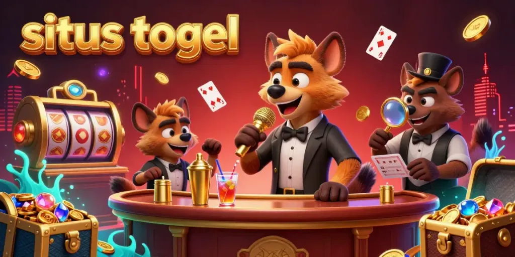 Experience the excitement at situs togel casino with a hyena comedian, bartender, and bouncer in a lively atmosphere.