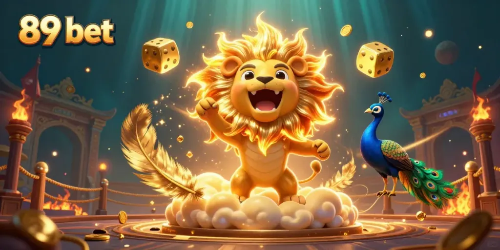 Experience the thrill of 89 bet with a dynamic casino scene filled with excitement and energy.