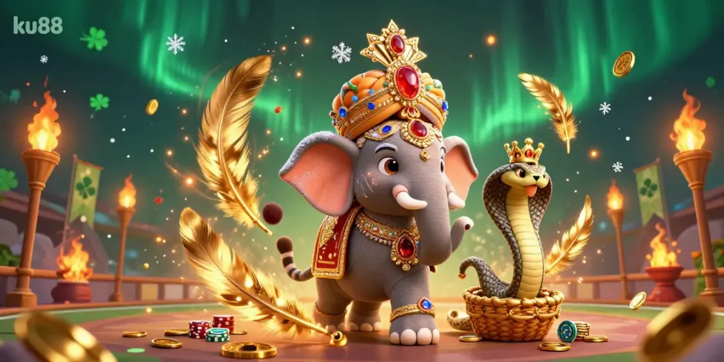 Experience thrilling action at ku88 featuring a majestic tiger, jewel-encrusted elements, and dynamic sports betting details.
