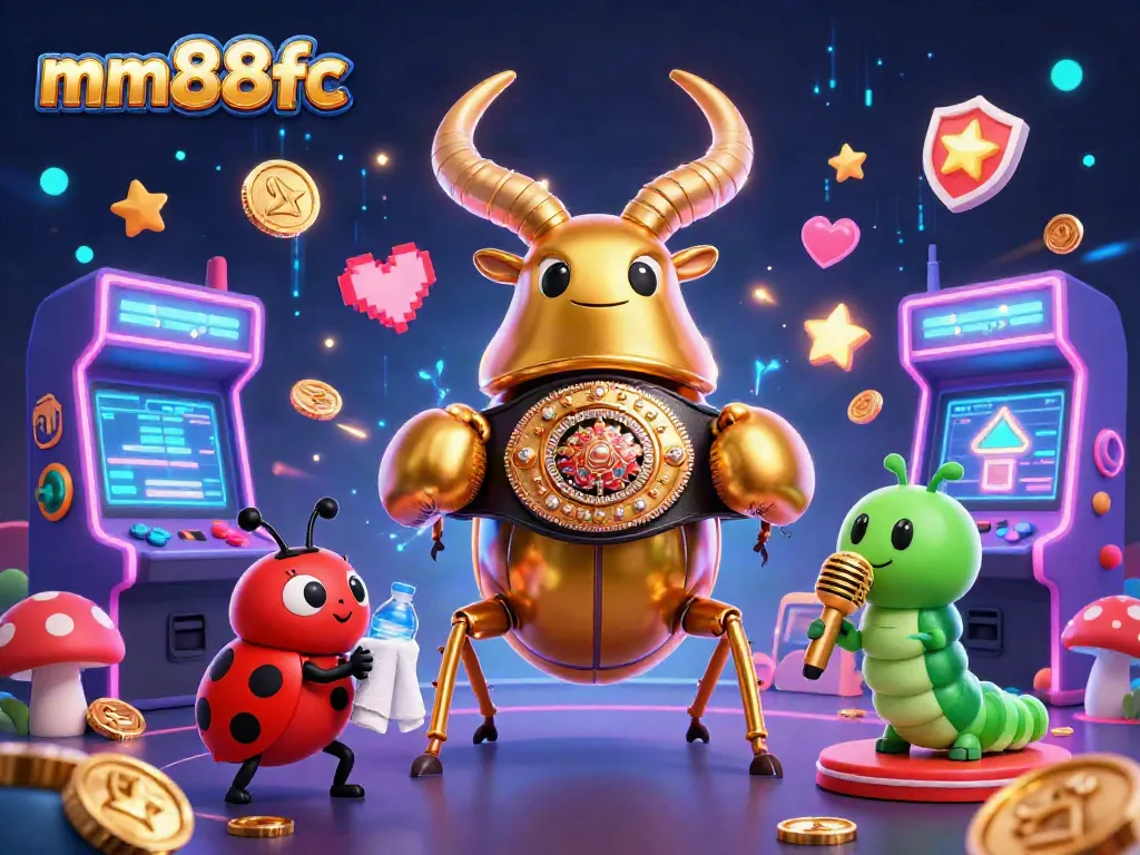 mm88fc champions face off in an exciting casino arena with vibrant game elements.