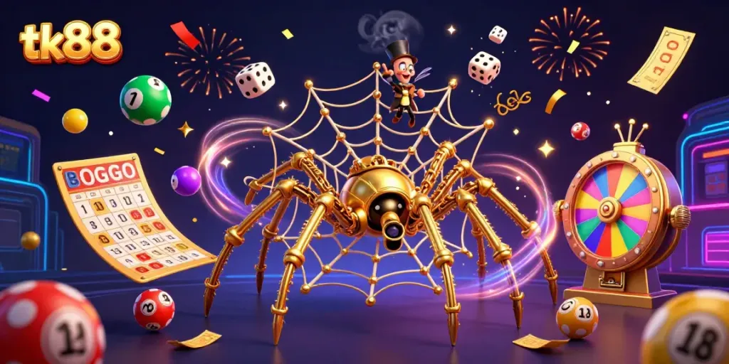 Engage in thrilling tk88 gameplay with steampunk elements amidst a vibrant casino atmosphere.