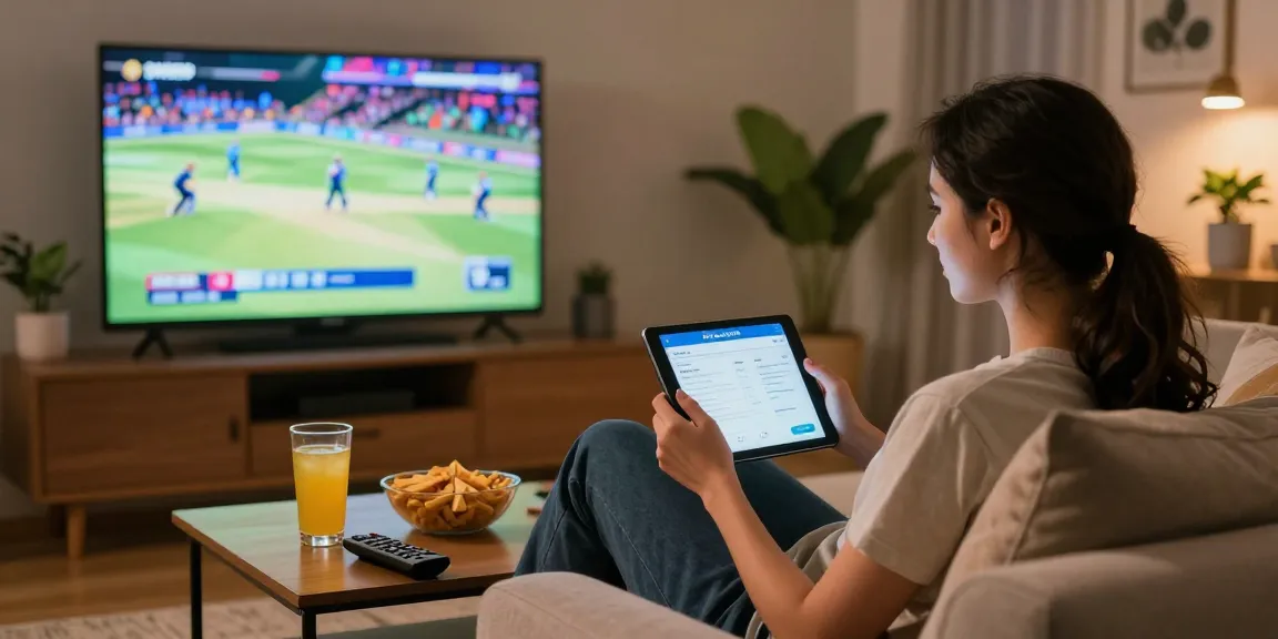 Enjoying Pikashow APK download for movies and IPL cricket on a cozy sofa.