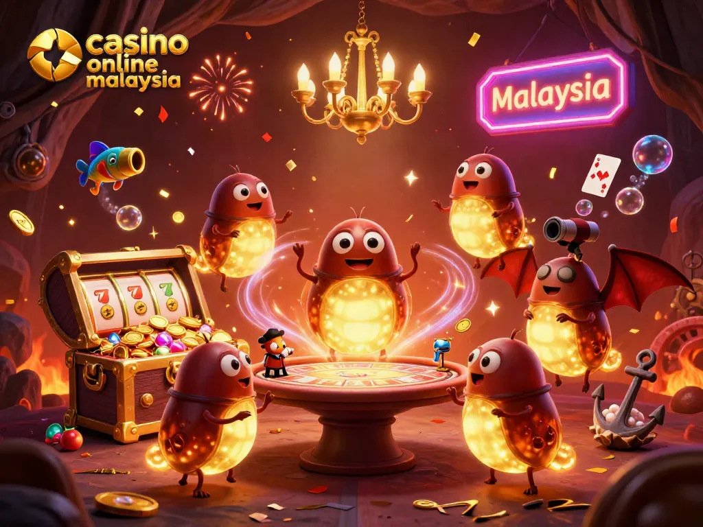 Experience thrilling gameplay at casino online malaysia with vibrant gold coins and neon lights.