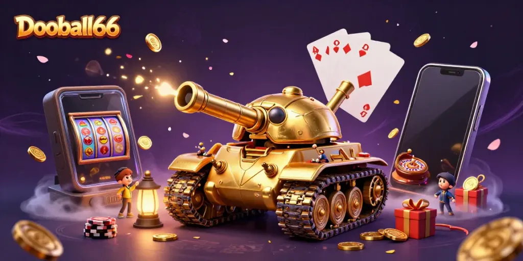 Experience thrilling gameplay with Dooball66's vibrant casino scene full of excitement and winning potential.