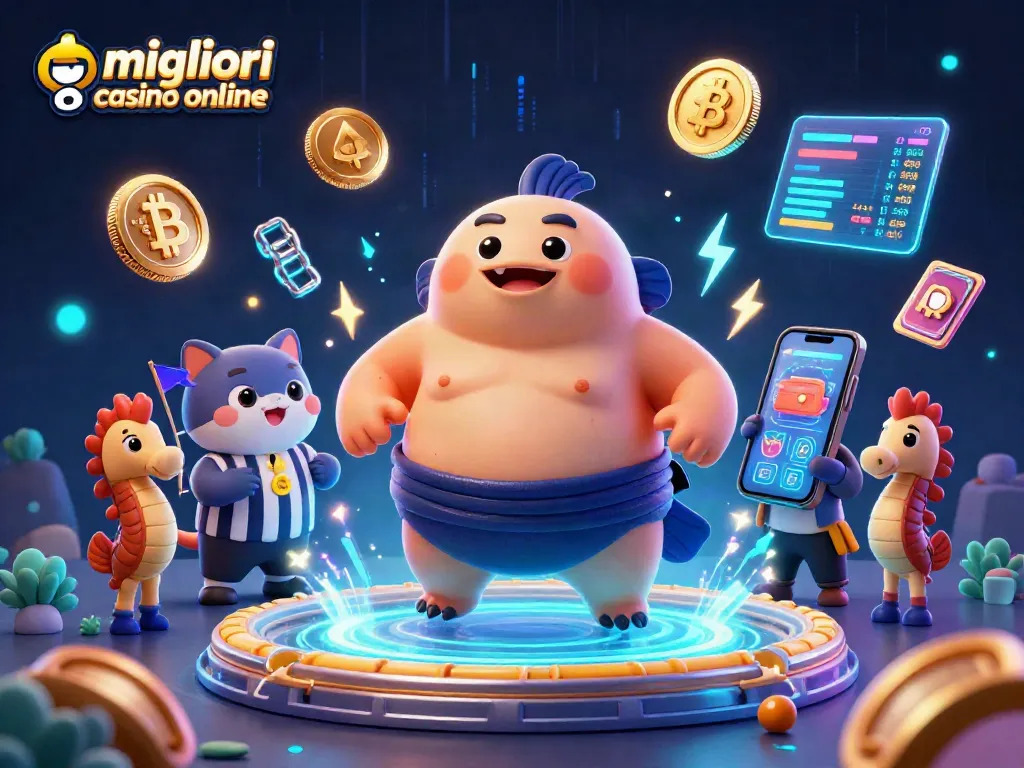 I migliori casinò online presentano il pesce palla in un incontro con spettatori marini e elementi di criptovaluta.