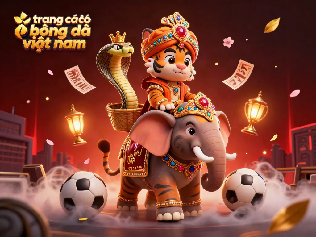 Hình ảnh mô tả trang cá độ bóng đá việt nam với nhân vật chính và các yếu tố thể thao hấp dẫn
