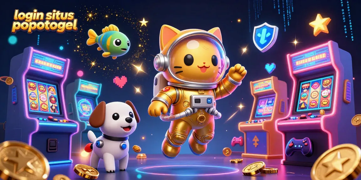 Engage with login situs popotogel and enjoy thrilling 3D casino adventures with a cat astronaut and robot dog.