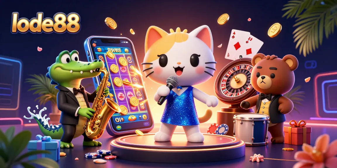 Experience vibrant lode88 gameplay with dynamic casino characters and exciting slot elements